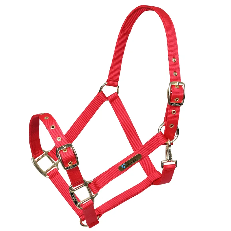 Shires Arma Adjustable Headcollar - Red